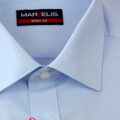 Marvelis Body Fit pánská košile 100 % popelín modrá prodloužený rukáv