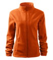 Dámská fleece mikina na zip dlouhý rukáv oranžová