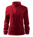 Dámská fleece mikina na zip dlouhý rukáv tmavě červená