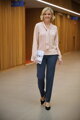 Dámské smart casual kalhoty ke kostýmku Eleanor Slim Leg Brook Taverner - Nezakončené délka 91,5 cm