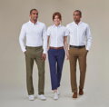 Pánské kalhoty elastické Chino Denver Classic fit Brook Taverner - Běžná délka 80 cm