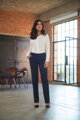 Dámské Tailored fit elegantní kalhoty Genoa Brook Taverner - Nezakončené 91cm