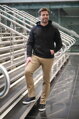 Pánské elastické Chino Leo Slim fit Brook Taverner - Běžná délka 80 cm