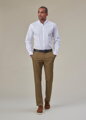 Pánské elastické Chino Leo Classic fit Brook Taverner - Nezakončená délka 91 cm 