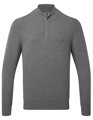 Pánský elastický svetr ze směsi bavlny 1/4 na zip