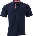 James Nicholson pánské polo piqué s károvaným kontrastem country styl 100% bavlna