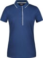 Dámské piqué polo s légou v kontrastu & proužkem 100% česaná bavlna James Nicholson