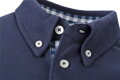 Pánská polo košile Button-down kostkovaný kontrast 100% česaná bavlna James Nicholson