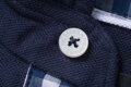 Pánská polo košile Button-down kostkovaný kontrast 100% česaná bavlna James Nicholson