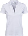 Tee Jays dámské polo tričko výstřih do V bez knoflíků bavlna stretch