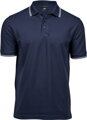 Tee Jays pánská polo košile krátký rukáv bavlna s elastanem mini piqué proužky