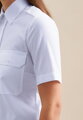 Dámská pilotka slim fit s krátkým rukávem v modré barvě 100 % bavlna Seidensticker 