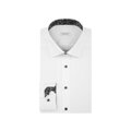 Nežehlivá bílá popelínová košile Slim Fit s límečkem Kent