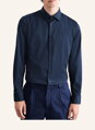 Pánská módní elastická košile slim fit Performance v tmavě modré barvě Seidensticker Non iron