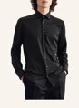 Pánská módní elastická košile slim fit Performance v černé barvě Seidensticker Non iron