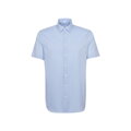 Pánská světle modrá nežehlivá Slim fit košile s krátkým rukávem Seidensticker
