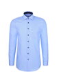 Luxusní pánská modrá košile Seidensticker Cover Regular fit s kontrastem