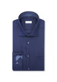 Luxusní pánská Navy košile Seidensticker Cover Regular fit s kontrastem