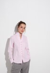 Dámská růžová žakárová košile s dlouhým rukávem ETERNA 100% bavlna easy iron
