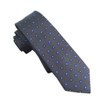 Hnědá kravata s modrým vzorem Seidensticker