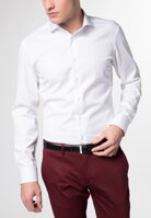 ETERNA slim fit pánská košile bílá barva neprosvítající cover shirt 100% bavlna non iron