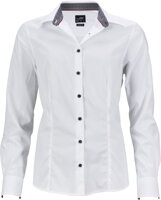 Dámská bílá košile s moderním kontrastem antracitová