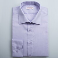 Pánská společenská košile fialová Herringbone SmartMen