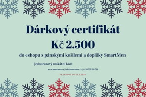 Dárkové poukázky do eshopu s pánskými košilemi SmartMen.cz