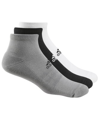 Adidas jednobarevné kotníkové ponožky na golf 3 páry