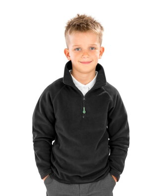 Dětský mikrofleecový svetr s 1/4 zipem z prodyšného a recyklovaného materiálu