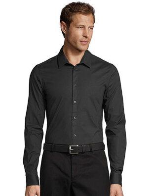 Pánská elegantní stretch košile Slim fit s dlouhým rukávem Sol`s