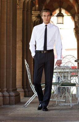 Pánské Tailored fit elegantní kalhoty Mars Brook Taverner - Nezakončené 91 cm