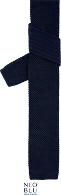 Pletená kravata v casual stylu Theo Neo Blu Navy