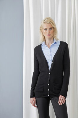 Dámský Slim fit pletený cardigan do V Henbury