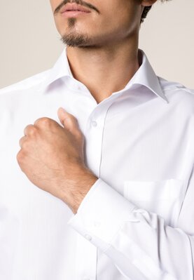 ETERNA Modern Fit zkrácený rukáv pánské košile 59 cm pro nízké muže s běžnou postavou