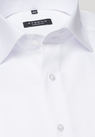 ETERNA Comfort Fit bílá neprosvítající košile Non Iron zkrácený rukáv 59 cm