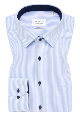 Moderní keprová košile ETERNA Comfort fit s jemným proužkem