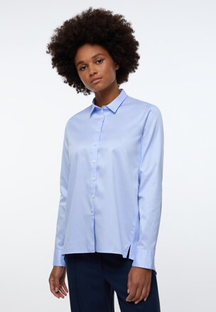 Dámská světle modrá halenka ETERNA Loose fit Easy Iron ze 100% bavlny