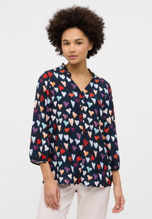 Dámská saténová halenka ETERNA Loose fit 3/4 rukáv