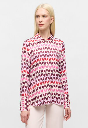 Dámská blůzka ETERNA Regular fit 100 % viskóza dlouhý rukáv