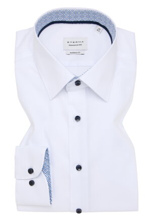 Kvalitní popelínová bílá pánská košile ETERNA Modern fit 