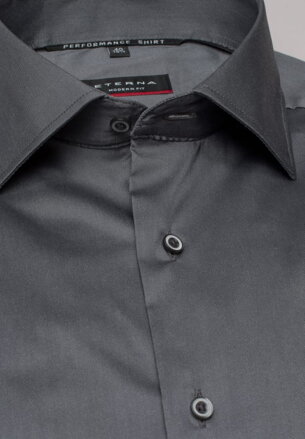 Pánská stretch šedá elegantní košile ETERNA Modern Fit Easy Iron