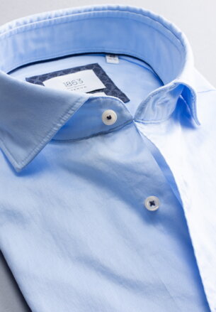 1863 BY ETERNA luxusní pánská košile světle modrá ETERNA Modern Fit super soft Easy Care