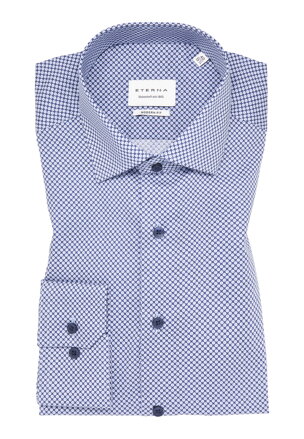 ETERNA Modern Fit moderní košile s modrým potiskem Non Iron