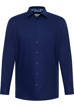 ETERNA Slim fit Oxford půlnoční modrá košile s kontrastem Non Iron