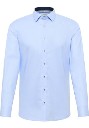 Kvalitní popelínová modrá košile ETERNA slim fit 