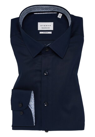 Kvalitní popelínová pánská košile ETERNA slim fit navy