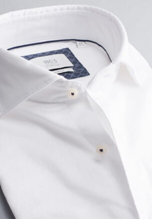 Luxusní pánská košile ETERNA bílá Slim Fit super soft Easy Care