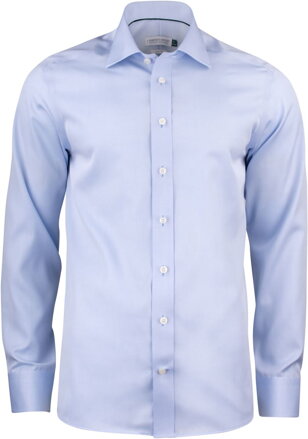 J. Harvest & Frost pánská bavlněná nežehlivá košile Slim fit modrá