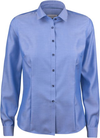 J. Harvest & Frost dámská bavlněná nežehlivá košile Regular fit středně modrá